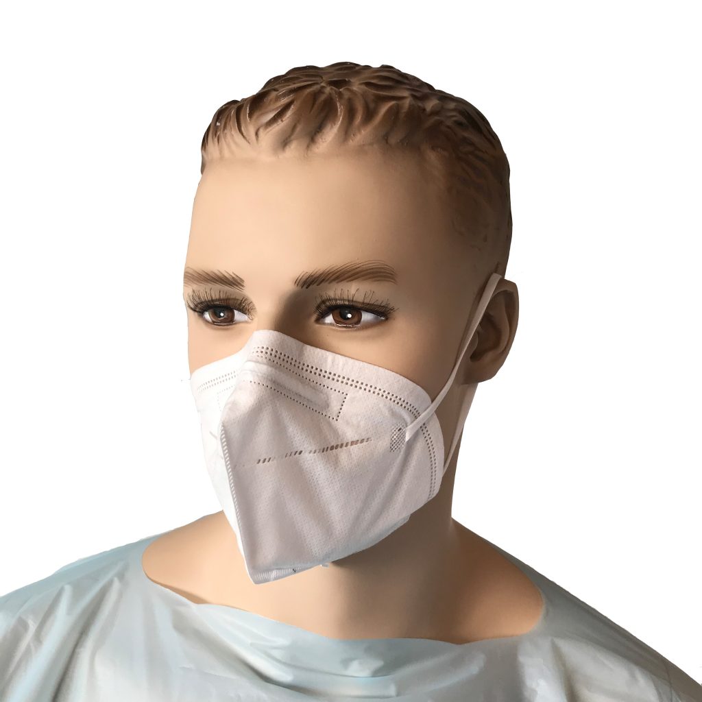 Man wearing FFP2 KN95 Face Mask Type 1 Front view