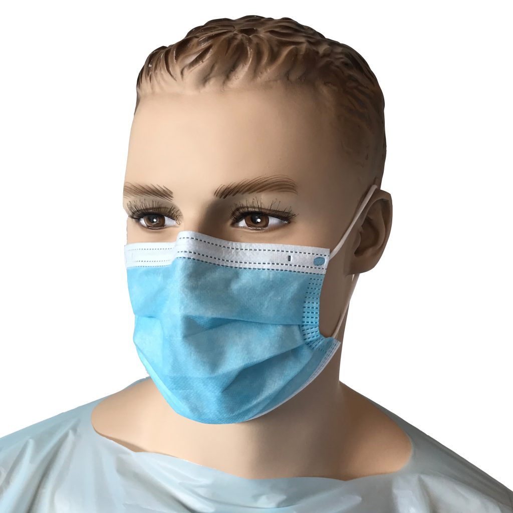 Man wearing Face Mask Type 2 R - Front view