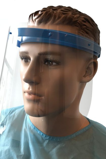 Man wearing Face Shield for protection main